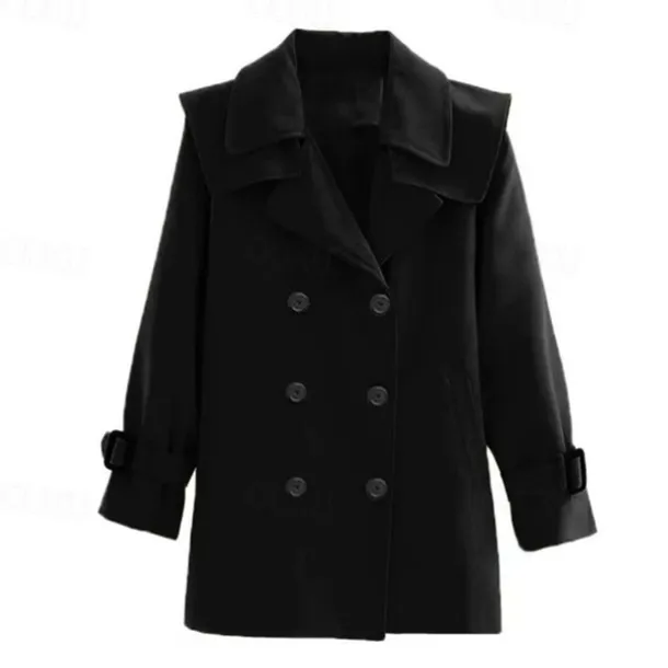 Girls' 3D Solid Color Trench Coat Coat Outerwear Long Sleeve Spring Fall Streetwear Sport Basic Polyester Kids 4-12 Years Daily Vacation Regular Fit