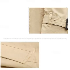 Girls' 3D Solid Color Trench Coat Coat Outerwear Long Sleeve Spring Fall Streetwear Sport Basic Polyester Kids 4-12 Years Daily Vacation Regular Fit