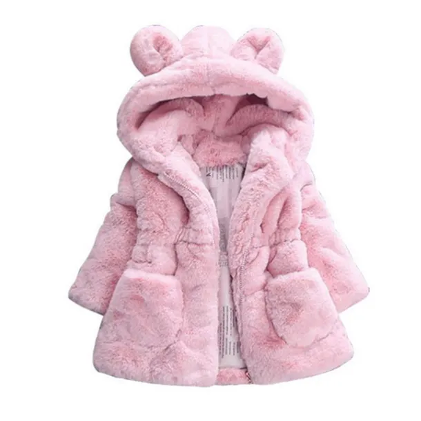 Girls' 3D Solid Colored Jacket & Coat Streetwear Kids School