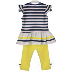 Girls' 3D Striped Solid Colored Clothing Set Short Sleeve Summer Spring Active Toddler Daily Holiday