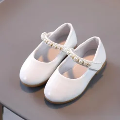 Girls' Flats Daily Dress Shoes Mary Jane Lolita PU Water Resistant Breathability Non-slipping Big Kids(7years +) Little Kids(4-7ys) Toddler(2-4ys) School Wedding Party Walking Shoes Dancing Pearl