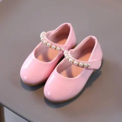 Girls' Flats Daily Dress Shoes Mary Jane Lolita PU Water Resistant Breathability Non-slipping Big Kids(7years +) Little Kids(4-7ys) Toddler(2-4ys) School Wedding Party Walking Shoes Dancing Pearl