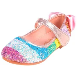 Girls' Flats Mary Jane Glitters PU Sequined Jeweled Toddler Little Kids(4-7ys) Big Kids(7years +) Pink Black