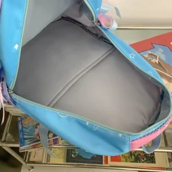 Girls Gradient Princess Backpack – Cute Waterproof School Bag with Crown Zippers and Star Print, Lightweight Bookbag for Elementary and Middle School