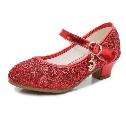 Girls' Heels Glitters Princess Shoes PU Glitter Crystal Sequined Jeweled Toddler(9m-4ys) Little Kids(4-7ys) Big Kids(7years +) Party & Evening Sequin Purple Red Blue Fall Spring