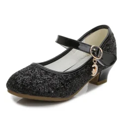 Girls' Heels Glitters Princess Shoes PU Glitter Crystal Sequined Jeweled Toddler(9m-4ys) Little Kids(4-7ys) Big Kids(7years +) Party & Evening Sequin Purple Red Blue Fall Spring