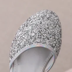 Girls' Heels Party Princess Shoes Glitters Rubber PU Little Kids(4-7ys) Big Kids(7years +) Daily Party & Evening Walking Shoes Rhinestone Buckle Sequin White Dusty Rose Blue Fall Spring