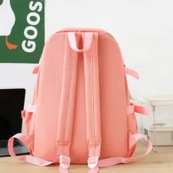 Girls 5-in-1 Green Backpack Set with Cute Accessories – Lightweight School Bag with Tote, Pencil Case and Drawstring Pouch for Teen Students and Daily Use