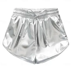 Girls Metallic Shorts Shiny Hot Pants Sparkly Dance Outfits Short Pants