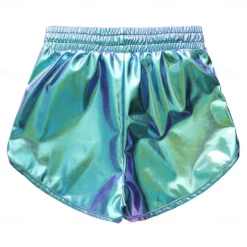 Girls Metallic Shorts Shiny Hot Pants Sparkly Dance Outfits Short Pants
