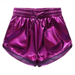 Girls Metallic Shorts Shiny Hot Pants Sparkly Dance Outfits Short Pants
