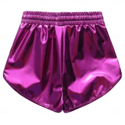 Girls Metallic Shorts Shiny Hot Pants Sparkly Dance Outfits Short Pants