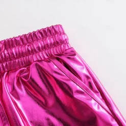 Girls Metallic Shorts Shiny Hot Pants Sparkly Dance Outfits Short Pants