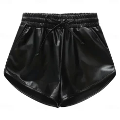 Girls Metallic Shorts Shiny Hot Pants Sparkly Dance Outfits Short Pants