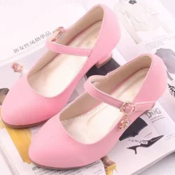 Girls' Patent Leather Mary Jane Dress Shoes with Ankle Strap | Elegant Party and Formal Footwear