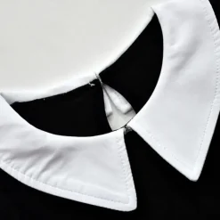 Girls' Wednesday Addams Outfit Black Dress Bag Wig For Kid's Teen Addams Family Wednesday Dress World Book Day Cosplay Costume Little Black Dress 110cm-160cm