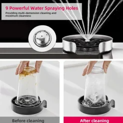 Glass Rinser For Kitchen Sink,Stainless Steel Cup Washer For Sink,Glass Washer for Sink,Cup Cleaner For Sink,Metal Washer,Kitchen Sink Accessories