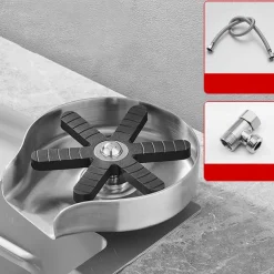 Glass Rinser For Kitchen Sink,Stainless Steel Cup Washer For Sink,Glass Washer for Sink,Cup Cleaner For Sink,Metal Washer,Kitchen Sink Accessories