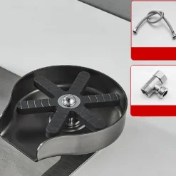 Glass Rinser For Kitchen Sink,Stainless Steel Cup Washer For Sink,Glass Washer for Sink,Cup Cleaner For Sink,Metal Washer,Kitchen Sink Accessories