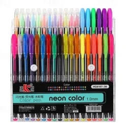 Glitter Gel Pen Color Neutral Pen Ballpoint Pen Hand Account Pen Children's Luminous Flashing Stars Special Color for Note-taking