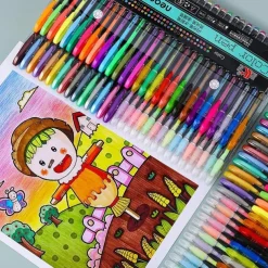 Glitter Gel Pen Color Neutral Pen Ballpoint Pen Hand Account Pen Children's Luminous Flashing Stars Special Color for Note-taking