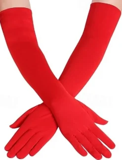 Gloves Women's Solid Colored Spandex Lycra Costume for Christmas Carnival Masquerade Adults'