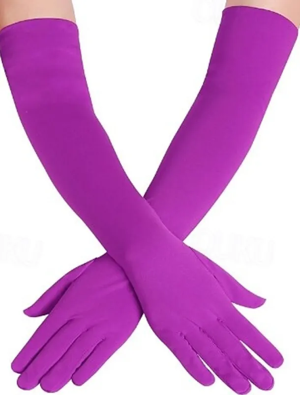 Gloves Women's Solid Colored Spandex Lycra Costume for Christmas Carnival Masquerade Adults'