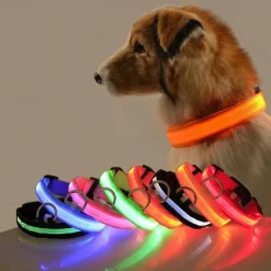 Glowing Dog Collar Adjustable Flashing Luminous Collar Night Anti-Lost Dog Light HarnessFor Small Dog Pet Products