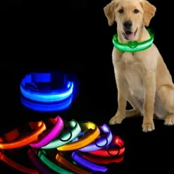 Glowing Dog Collar Adjustable Flashing Luminous Collar Night Anti-Lost Dog Light HarnessFor Small Dog Pet Products