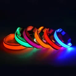 Glowing Dog Collar Adjustable Flashing Luminous Collar Night Anti-Lost Dog Light HarnessFor Small Dog Pet Products