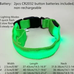 Glowing Dog Collar Adjustable Flashing Luminous Collar Night Anti-Lost Dog Light HarnessFor Small Dog Pet Products
