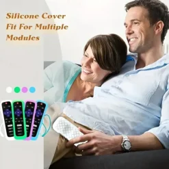 Glowing Non-Slip Silicone Remote Case for Roku TCL & HisenseDurable Versatile Protection with Color Tie