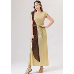 Goddess Carnival Costume Dress Halloween Group Family Costumes Kid's Adults' Women's Girls' Medieval Ancient Greek Rome Performance Party Halloween Carnival Easy Carnival Costume