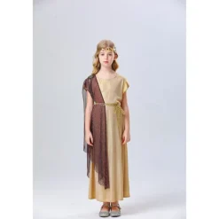 Goddess Carnival Costume Dress Halloween Group Family Costumes Kid's Adults' Women's Girls' Medieval Ancient Greek Rome Performance Party Halloween Carnival Easy Carnival Costume