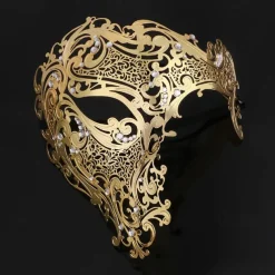Goddess Roman Couples Mask Venetian Mask Adults Men's Women's Metal Finish Sexy Costume Party Masquerade Halloween Carnival Mardi Gras Easy Carnival Costume