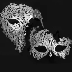 Goddess Roman Couples Mask Venetian Mask Adults Men's Women's Metal Finish Sexy Costume Party Masquerade Halloween Carnival Mardi Gras Easy Carnival Costume