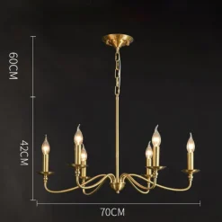 Gold Chandelier 8-Light Modern Chandelier for Dining Room, Bedroom, Foyer, Living Room, Kitchen Island, Entryway, Office, Bar,Farmhouse Decor 110-240V