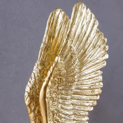 Gold Kneeling Angel Desktop Decoration, Resin Material Salvation Angel Sculpture, Handmade Craft for TV Background Wall, Entryway, Study, and Office Desk Decor