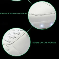 Gold LED Light Up Sneakers for Men and Women – USB Rechargeable Shiny Party Shoes with Glow Sole for Dancing, Festivals, Nightclubs, and Halloween