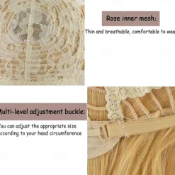 Golden Princess Wig with Bangs Yellow Long Wavy Film Cosplay Synthetic Blonde Wig for Party Anime Halloween Wigs