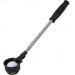 Golf Ball Retriever,Stainless Ball Retriever Tool Golf with Replaceable Release-Ready Ball Pick-Up Head,Golf Accessories Gift for Men Women