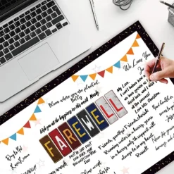 Good Luck Retirement Card Farewell Party Decorations Goodbye Cards Sign in Poster Greeting Card We Will Miss You Party Supplies Leaving Gifts for Colleague Women Men