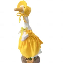 Goose Dress Up Holiday Party Home Decor Creative Fruit Pattern Series Porch Goose Set for Cement Goose Statue Outdoor Decor