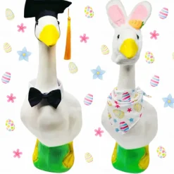 Goose Outfit Set Cute Goose Costume for Farmhouse Birthday Party Office Black and Yellow Figurine Showpiece