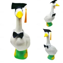 Goose Outfit Set Cute Goose Costume for Farmhouse Birthday Party Office Black and Yellow Figurine Showpiece