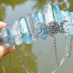 Gorgeous Crystal Crown Headband Tiara Retro Vintage Punk Gothic Rococo Victorian for Weddings Festivals Photoshoots