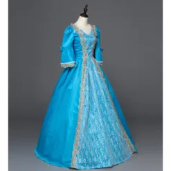 Gothic Lolita Rococo 18th Century Maxi Dress Normal Juliet Sleeve Cinderella Princess Square Neck Fancy Dress All Christmas Halloween Carnival Party Special Occasion Quinceanera Adults All Seasons