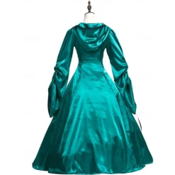 Gothic Medieval Ball Gown Floor Length Dress Prom Dress Juliet Sleeve Witch Witches Plus Size Tassel Fringe Ball Gown Square Neck Fancy Dress Women's All Celtic Royal Walpurgis Night Halloween