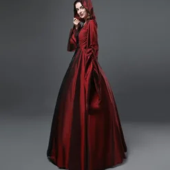 Gothic Medieval Ball Gown Floor Length Dress Prom Dress Juliet Sleeve Witch Witches Plus Size Tassel Fringe Ball Gown Square Neck Fancy Dress Women's All Celtic Royal Walpurgis Night Halloween