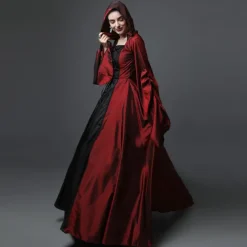 Gothic Medieval Ball Gown Floor Length Dress Prom Dress Juliet Sleeve Witch Witches Plus Size Tassel Fringe Ball Gown Square Neck Fancy Dress Women's All Celtic Royal Walpurgis Night Halloween
